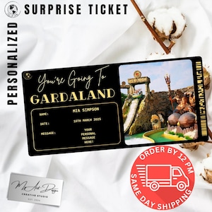 Biglietto Gardaland / Regalo di viaggio personalizzato al parco a tema / Viaggio personalizzato / Sorpresa avventura in Italia