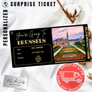 Brussel Ticket Instapkaart Gepersonaliseerde souvenirkaart vliegticket
