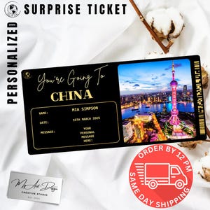 China Ticket Instapkaart Gepersonaliseerde Souvenirkaart Vluchtticket