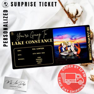 Bodenmeerticket Instapkaart Gepersonaliseerde souvenirkaart vliegticket