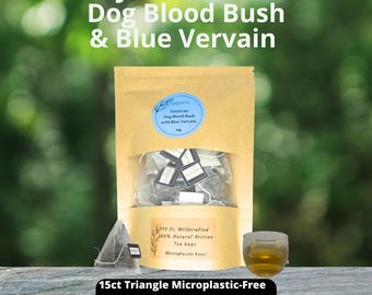 Jamaican  Dog Blood Bush & Blue Vervain Tea Bags – Whole herbs,  No Microplastics