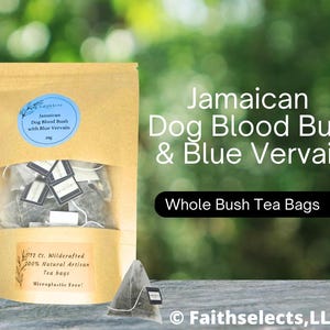 Jamaican  Dog Blood Bush & Blue Vervain Tea Bags – Whole herbs,  No Microplastics