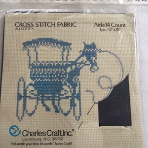 14 Count Navy Aida Cloth 12"x18" Charles Craft