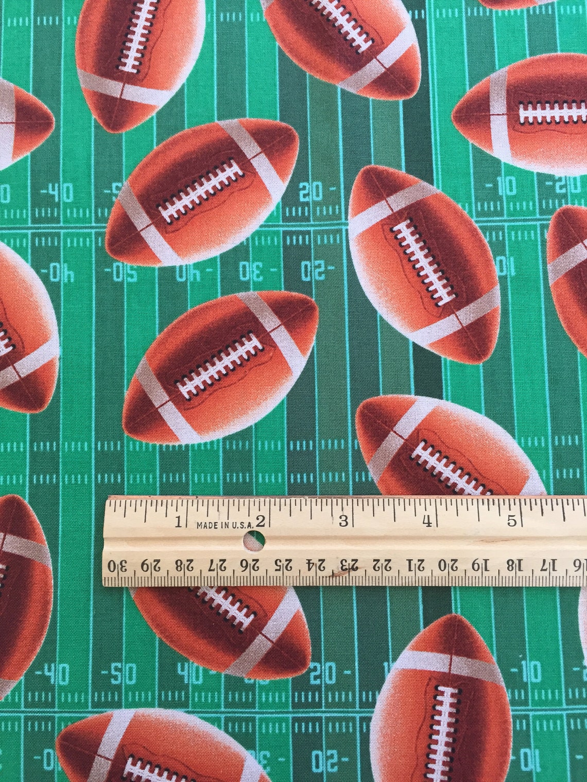 1 Yard Football Print Fabric David Textiles - Etsy
