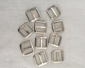 10 Pieces Vintage Metal Tri Glide Adjuster