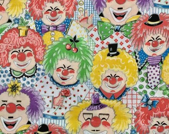 Clown Fabric Ozark Calicos by Fabric-Quilt 27"x45"