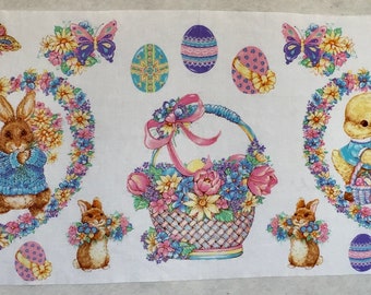 Wamsutta Easter Bunnies Duckling & Chick Applique Panel