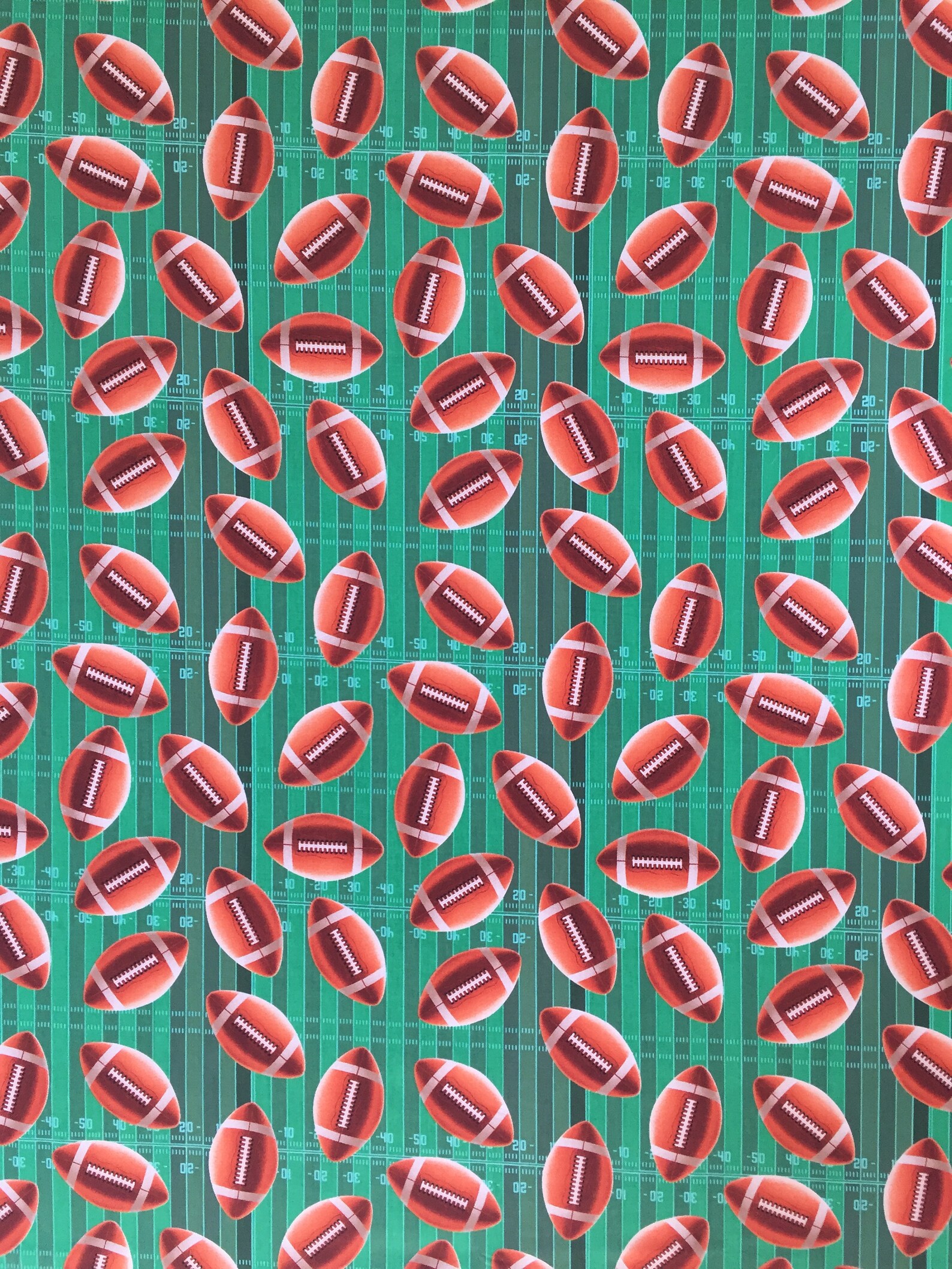 1 Yard Football Print Fabric David Textiles - Etsy