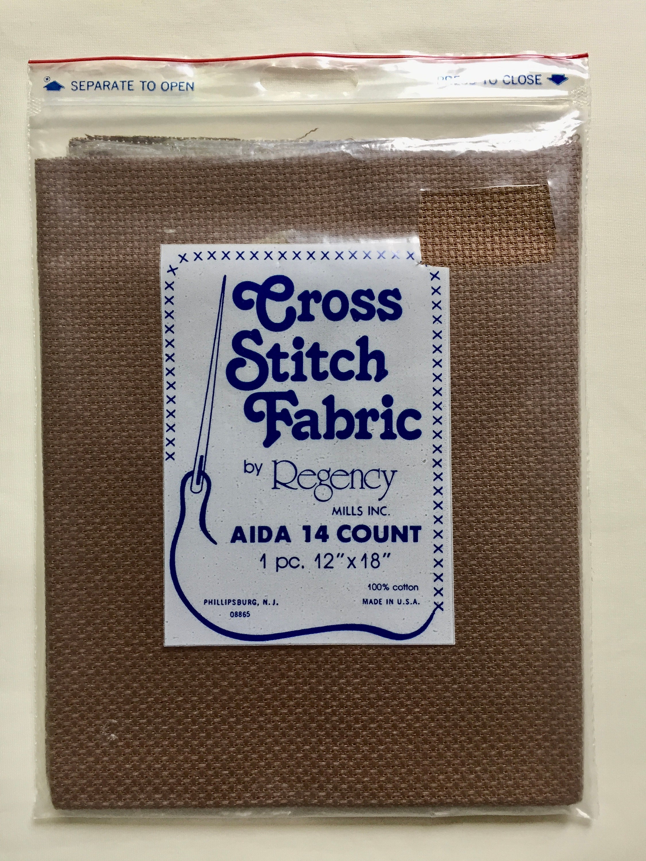Regency Cross Stitch Fabric 14 Count Aida 12 X 18 Ivory 100% Cotton