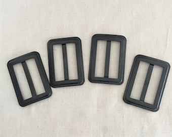 4 Pieces Heavyweight Black Metal Tri Glide Adjuster