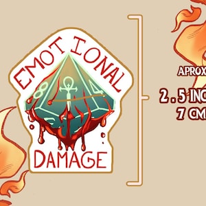 EMOTIONAL DAMAGE STICKER Vampir Vinyl Effekt-Rollenspiel
