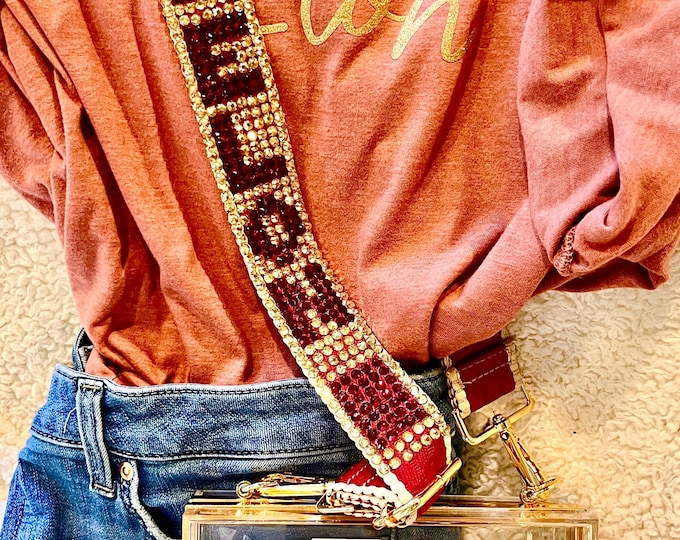 Custom BLING Bedazzled Crossbody Purse Guitar Strap