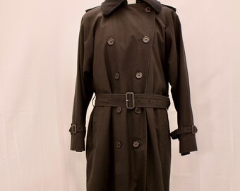 Burberrys Loden Coat in Forest Green | With Classic Checkered