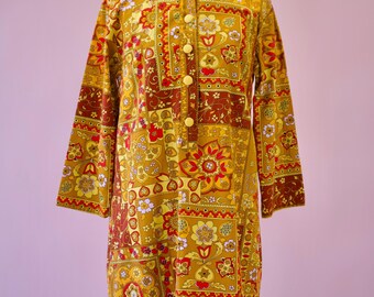 Vintage Floral Tunic Dress