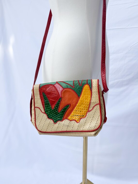 Vintage Patchwork Crossbody Bag - image 3