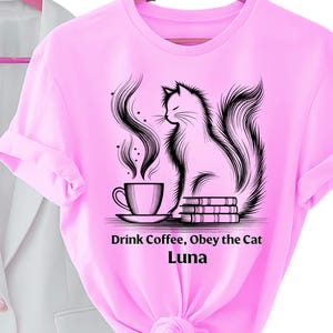 Custom Cat Shirt with Personalized Name, Cat Lover Gift for Her or Him, Funny Pet Owner T-Shirt, Cat Lover Apparel for Everyday Style