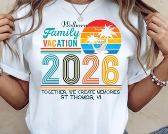 Family vacation shirt: Creating Memories Together,2026 Custom Family Matching tee, Group Beach Trip outfit