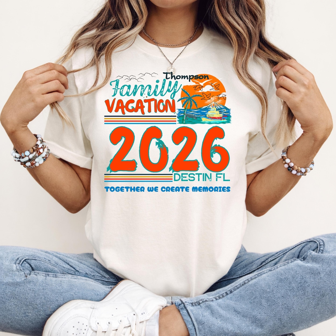 Custom Family Vacation Shirt 2026: Matching Beach Trip Tee - Etsy