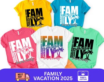 Family Vacation Shirt 2025, Custom Matching Family Trip Shirts, Beach Reunion Group T-Shirts
