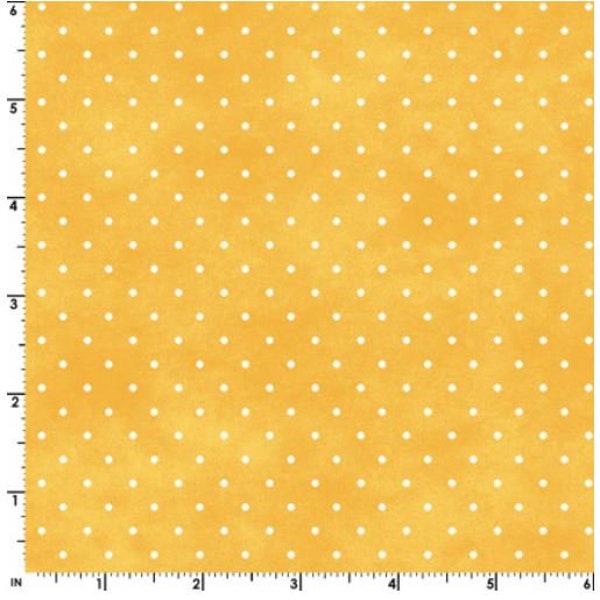 Saffron Classic Dots by Maywood Studios MAS609-S4-gold yellow white dot-mustard dot  - Price for 1/2 yard