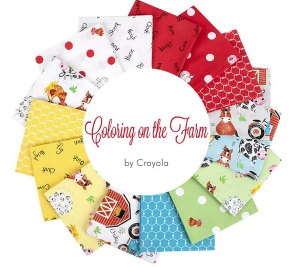 Coloring on the Farm 5in Squares 42pcs/bundle 51223042 Etsy