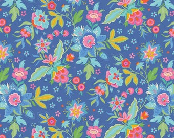 Kipling Gardens Blueberry C17880-Blueberry by Lily Ashbury for Riley Blake Designs - Price Per Yard