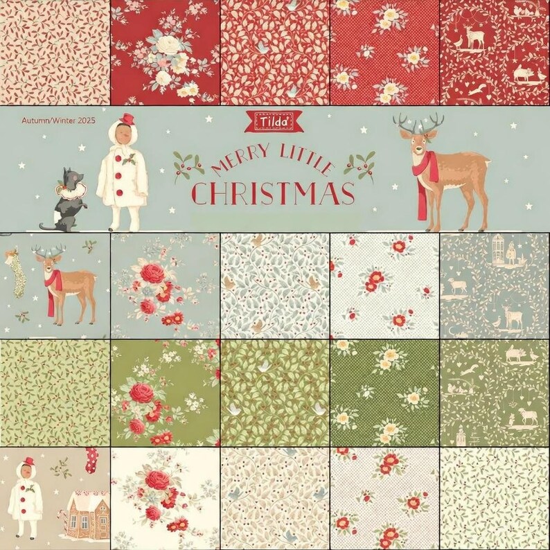 Tilda 1/2 Yard Bundle Merry Little Christmas by Tone Finnanger (20) Sku ...