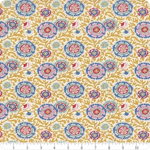 Tilda Jubilee Mustard Elodie Yardage TIL100550 - Price per 1/2 yard