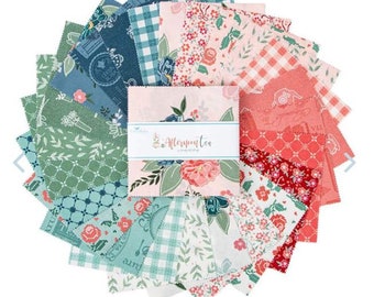 Afternoon Tea 5" Stacker by Beverly McCullough for Riley Blake Charm Squares 42 pcs - Charm Pack - 5" Squares