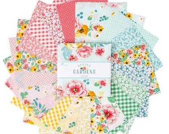 Spring Gardens 5-14110-42 -5" Stacker by My Minds Eye for Riley Blake Charm Squares 42 pcs - Charm Pack - 5" Squares