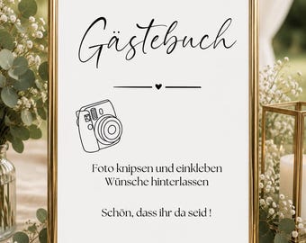 Printable Wedding Signs | Digital Signs | Polaroid Wedding Guest Book
