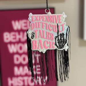 Expensive, Difficult, Talks Back Holographic Car Freshie: Scented Car Air Freshener image 5