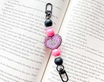 Cinturino per e-reader Kindle Girlie in silicone con perline e ganci girevoli