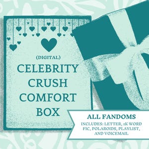 Caja de consuelo para fans de Celebrity Crush (carta, fanfic, Polaroids, lista de reproducción y mensaje de voz) - Ídolos del KPOP, chicas del pop, chico blanco del mes