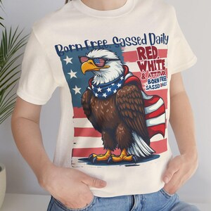 Divertida camiseta patriótica de águila: camiseta atrevida del 4 de julio