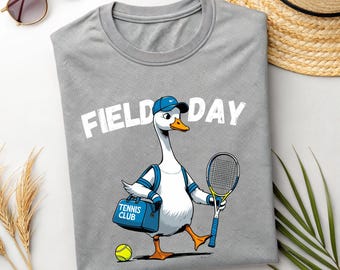 Funny Goose Tennis Club T-Shirt: Retro Sports Graphic Tee