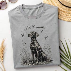 Camiseta de mamá G S P: regalo para mamá de pointer alemán de pelo corto, camiseta para amantes de los perros, camiseta para el día de la madre de GSP, camiseta para mamá de perro de caza, camiseta para dueño de pointer.