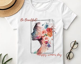 Damesshirt met bloemenprint: vrouwelijk T-shirt met print