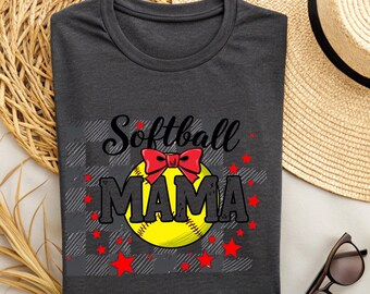 Softball Mama T-Shirt - Spieltag Outfit, Sport Mom Tee