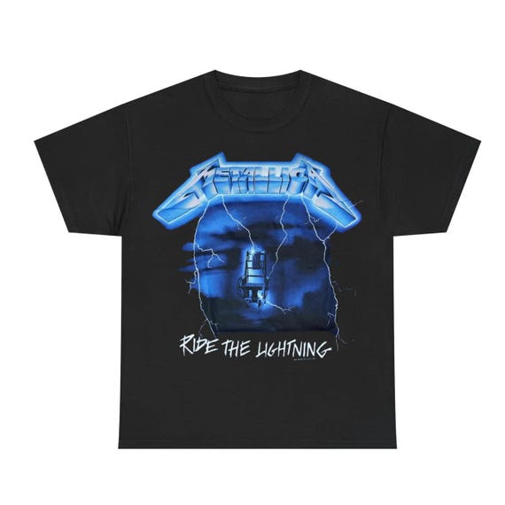 Metallica 'ride the Lightning' Black Unisex Shirt - Official Band