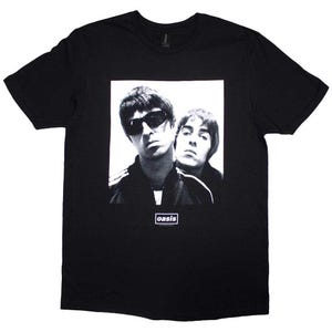 Oasis Band Tee: Liam & Noel Gallagher Black Unisex T-shirt