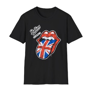 Rolling Stones, Black Unisex Band T-Shirt, Rolling Stones Merch, Rolling Stones T-shirt, Rolling Stones Tongue, Official Merch, Graphic Tee