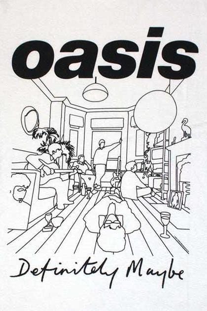 Oasis 'definitely Maybe' White T-shirt - Indie Rock Band Tee - Etsy Oasis 'definitely Maybe' White T-shirt - Indie Rock Band Tee - Etsy