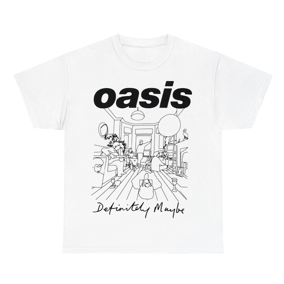 Oasis 'definitely Maybe' White T-shirt - Indie Rock Band Tee - Etsy