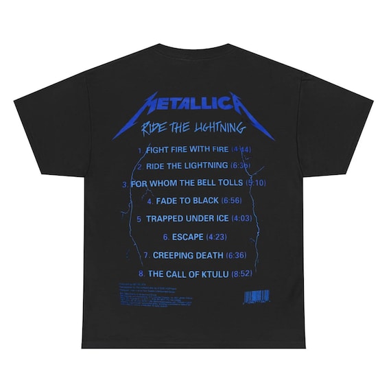 Metallica 'ride the Lightning' Black Unisex Shirt - Official Band