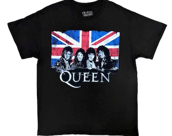 Queen Band T-Shirt: Union Jack, Freddie Mercury, Official Merch