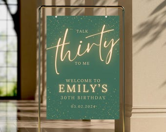 Talk Thirty To Me | Znak powitalny | Znak urodzinowy | Znak powitalny na 30. urodziny