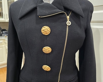 Vintage Coco Chanel Black Ladies Suit