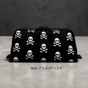 Accessories Pouch –  Zipper Bag – Gothic Travel Organizer – Tech & Makeup Storage – Spooky Alternative Gift