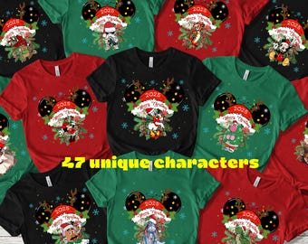 Custom Disney Very Merry Christmas Shirt, Custom Disney Christmas All Characters Shirt, Disney Family Christmas Shirt, Christmas Group Shirt